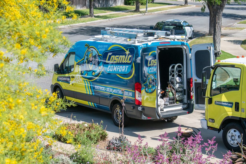 Cosmic comfort van for home service